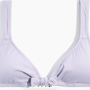 NEW Madewell Second Wave Ribbed Tie-Front Bikini